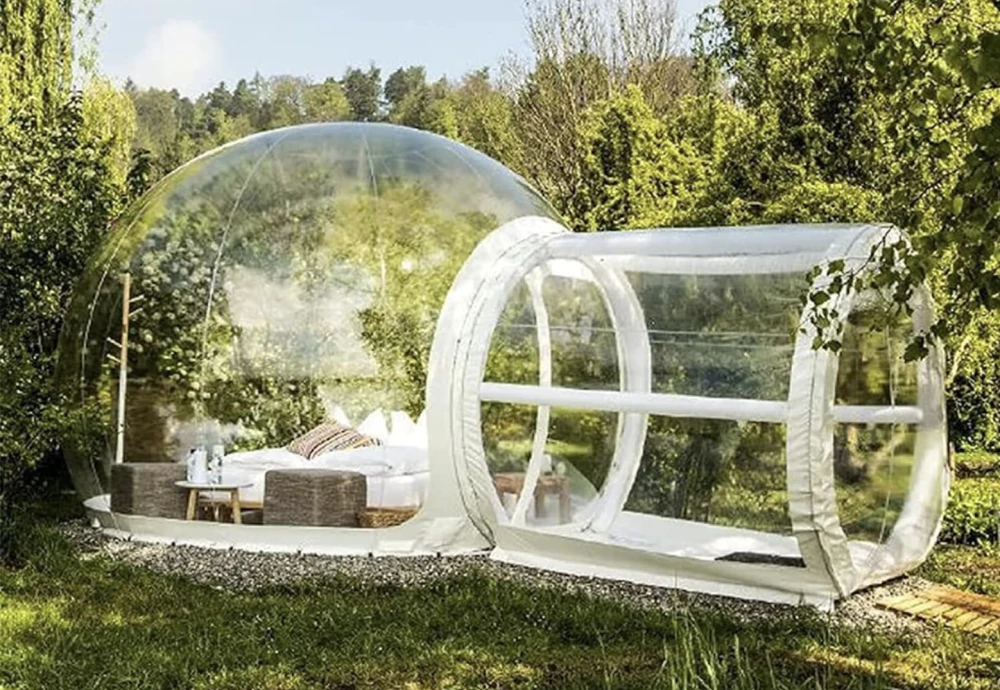 living in a bubble tent